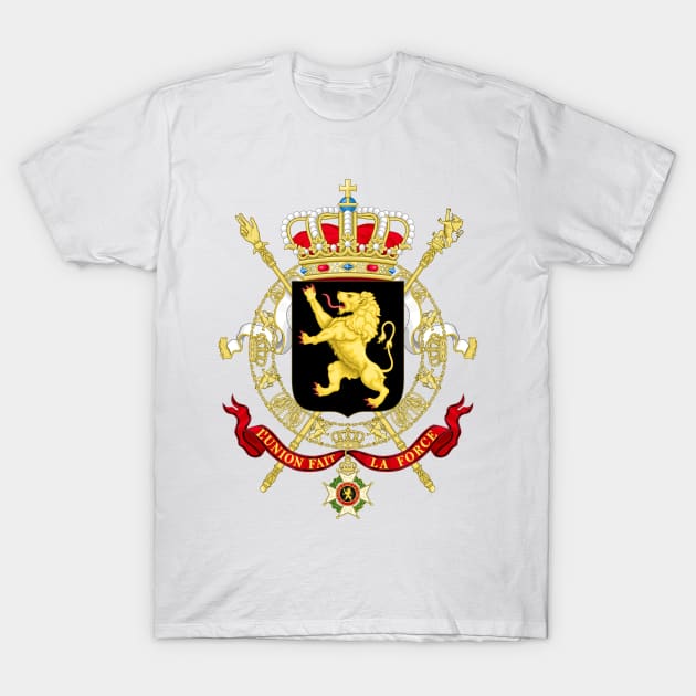 State Coat of Arms of Belgium T-Shirt by Flags of the World